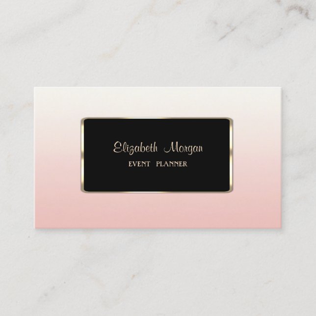 Carte De Visite Élégance Luxe Style Professionnel (Devant)