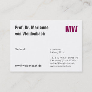 Carte De Visite Élégance Maximale