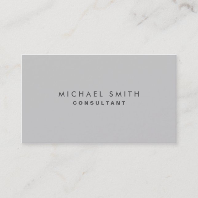 Carte De Visite Élégance professionnelle Simple Moderne Gris (Devant)