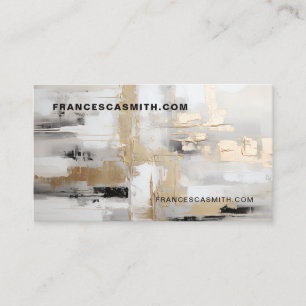 Carte De Visite Élégance urbaine : fusion Abstraite B & W & Gold