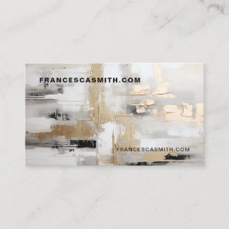 Carte De Visite Élégance urbaine : fusion Abstraite B & W & Gold