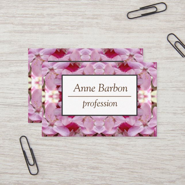 Carte de visite élégant (Devant/Arrière en situation)