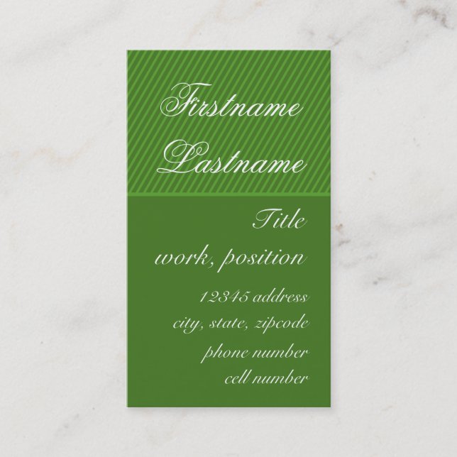 Carte de visite élégant (Devant)