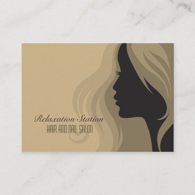 Carte de visite élégant à la mode de spa de salon (Devant)