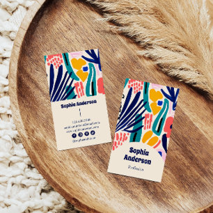 Carte De Visite Élégant Abstrait moderne avec design artistique au