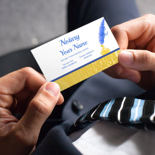 Carte De Visite Élégant Agent de signature de prêt notaire Bordure