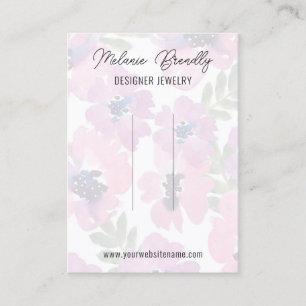 Carte De Visite Elégant aquarelle Floral Clip Display