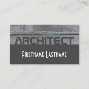 Carte De Visite Elégant architecte gris brique deux tons