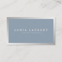 Elégant argent métallique bleu poussiéreux minimal
