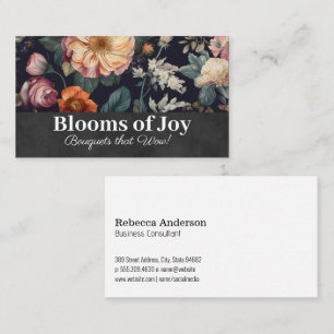 Carte De Visite Élégant Arrière - plan floral