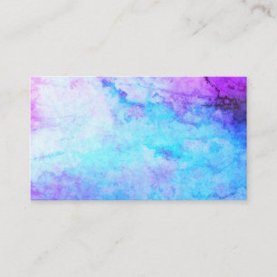 Carte De Visite élégant art turquoise et violette aquarelle