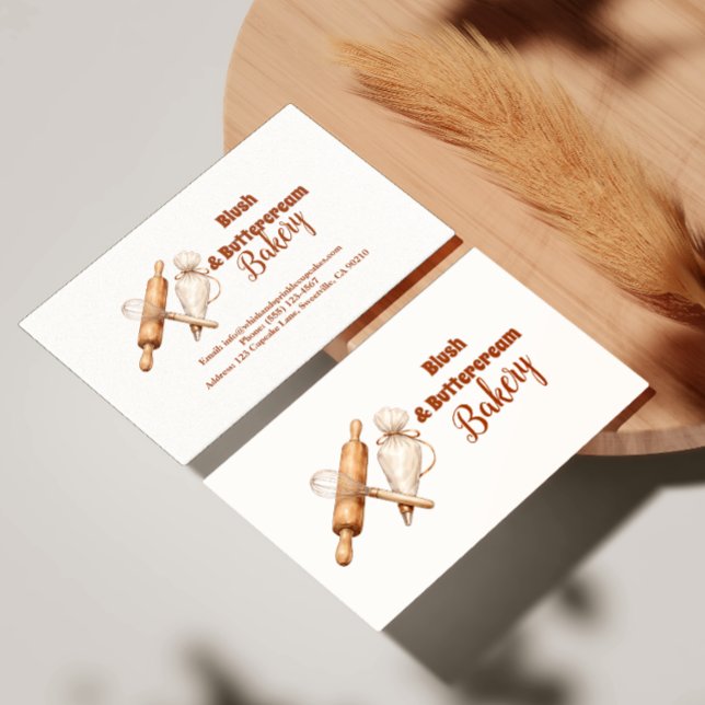 Carte De Visite Elegant Artisan Bakery Branding (Créateur téléchargé)