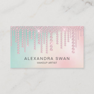 Carte De Visite Elegant artiste maquillage de diamants à l'ombre r