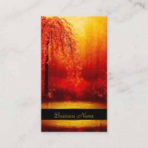 Carte de visite Elegant Asiatique Scène Or Rouge