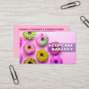 Carte De Visite Elegant Baking Sweets   Boulangerie de Cupcakes Ro
