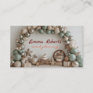 Carte De Visite Élégant ballon pastel étoiles décoratives fleuris