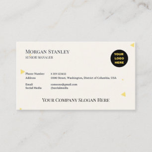 Carte De Visite Élégant Beige Or Gaufrage Minimaliste