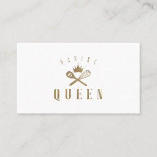Carte De Visite Élégant biscuits Queen Whisk & Spoon Crown White