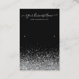 Carte De Visite Elegant Black Earring Display Card Custom Business