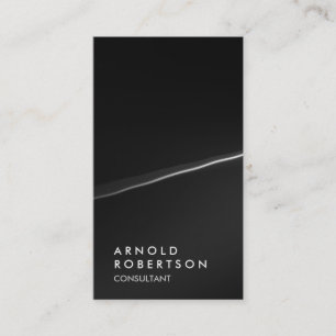 Carte de visite élégant Black Grey tendance consul