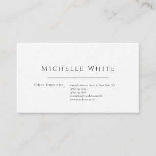 Carte De Visite  Élégant Blanc Moderne Professionnel Simple