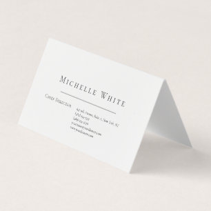 Carte De Visite  Élégant Blanc Moderne Professionnel Simple