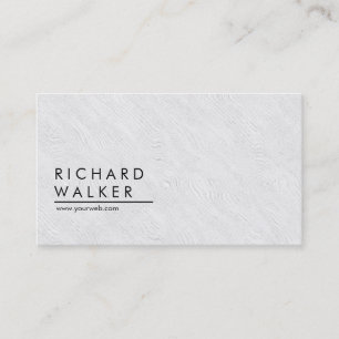 Carte De Visite Élégant blanc simple minimal en bois professionn