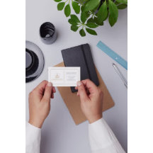 Élégant Bleu Chic, Blanc, Agent Immobilier Brown