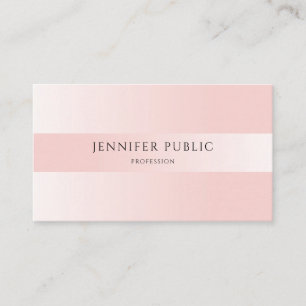 Carte De Visite Élégant Blush Pink Professionnel Moderne