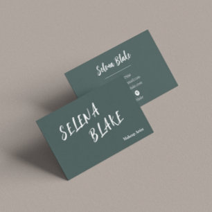 Carte De Visite Elégant Boho vert - tendance chic esthétique