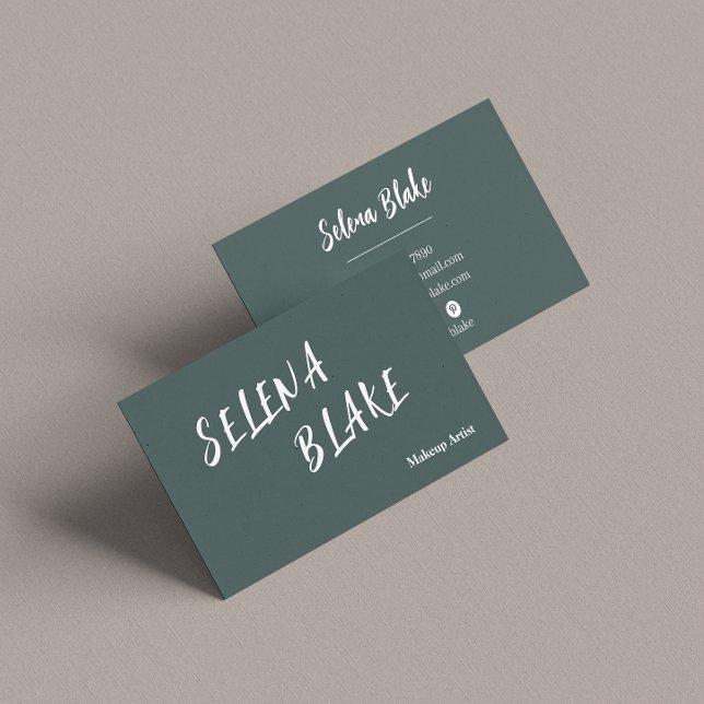 Carte De Visite Elégant Boho vert - tendance chic esthétique (Créateur téléchargé)