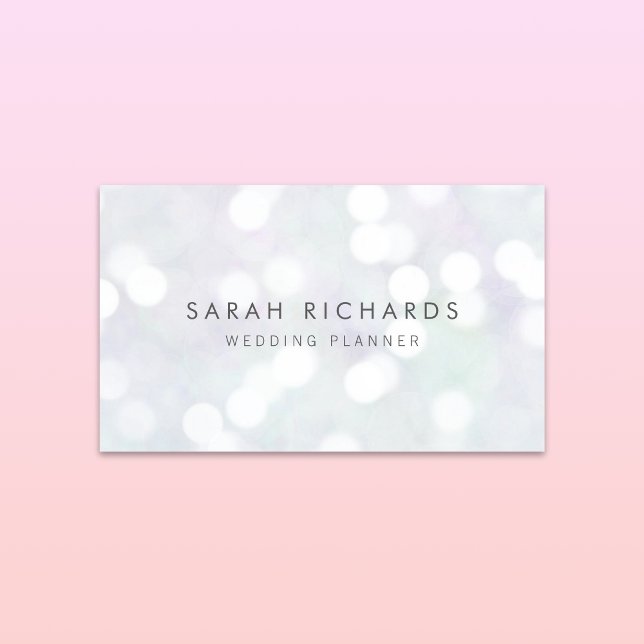 Carte De Visite Elegant Bokeh Motif Event Planner (Créateur téléchargé)