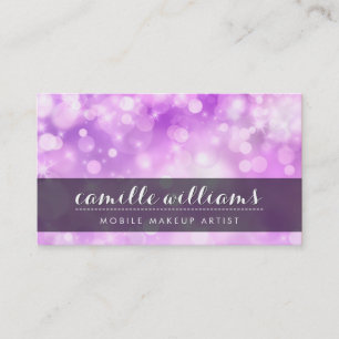 Carte De Visite ELEGANT BOKEH MOTIF whimsdesign violet élégant