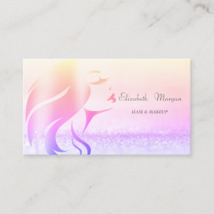 Carte De Visite Elégant Bokeh Ombre Girl Silhouette moderne Bokeh