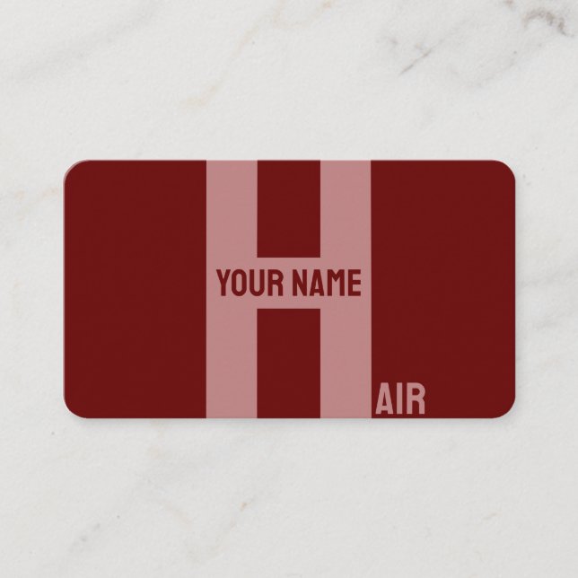 Carte De Visite Elégant bordeaux minime majestueux coiffeur (Devant)