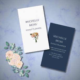 Carte De Visite Élégant bouquet floral Rose