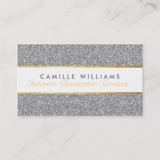 Carte De Visite ELEGANT brillant brillant feuille or parties scint