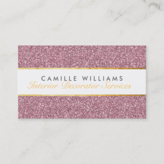 Carte De Visite ELEGANT brillant brillant feuille or parties scint