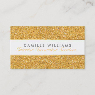 Carte De Visite ELEGANT brillant glamour feuille d'or parties scin