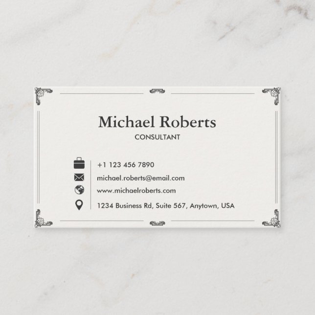 Carte De Visite Elegant Business Card (Devant)