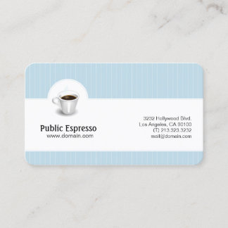 Carte De Visite Élégant café