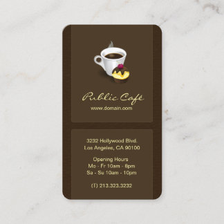 Carte De Visite Élégant café au chocolat Brown
