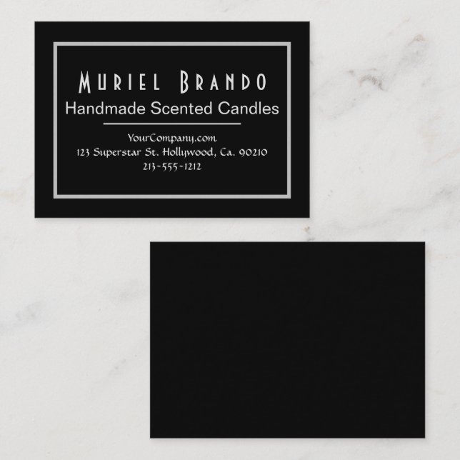 Carte de visite Elegant Candle Company V2 (Devant / Derrière)