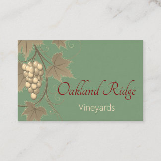 Carte De Visite Élégant Carré vinicole de raisin