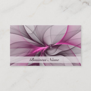 Carte De Visite Élégant Chaos Moderne Art Fractal Abstrait Rose