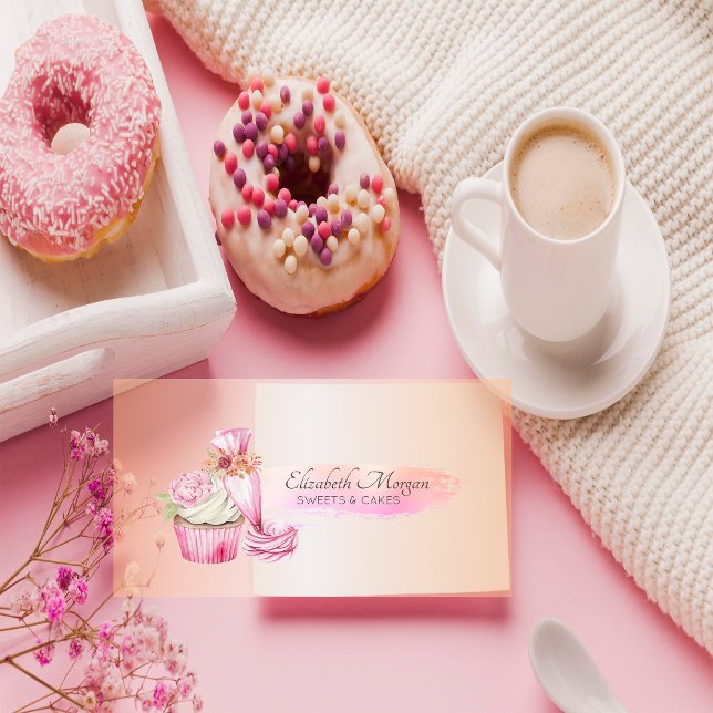 Carte De Visite Élégant Chic Boulangerie Outil Tuyauterie Sac Fleu (Créateur téléchargé)