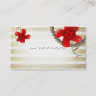 Carte De Visite Élégant Chic en fleurs