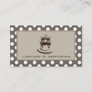 Carte De Visite Elégant chic gâteau & boulangerie pois vintages