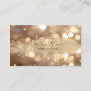 Carte De Visite Élégant Chic Moderne Bokeh, Faux Coup de Pinceau D