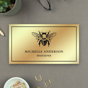 Carte De Visite Élégant Chic Nectar Apiculteur Abeille à Miel en F